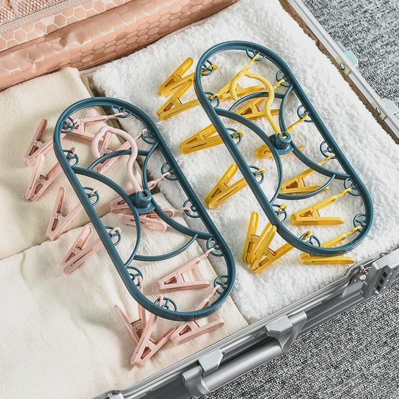 Ветрозащитная многофункциональная сушилка с 12 зажимами для нижнего белья, одежды и носков