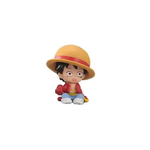 Аниме Персонаж One Piece Луффи Декоративная Игрушка для Спальни Мальчиков и Девочек Каваи ПВХ Материал Креативная Модель Кукла Мультяшный Подарок