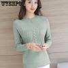 Тонкий Повседневный Универсальный Теплый Трикотаж Эластичный Женский Весна Осень Большой Размер Однотонные Свитеры Пуловеры