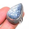 Натуральный дендрит опал драгоценный камень 925 стерлингового серебра ювелирное кольцо размер 8 y6B08