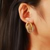Yingtai 18k Gold Vacuum-Plated, Non-Fading Stainless & Titanium Steel Earrings - European & American Fashion Style for Women