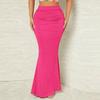 Women's Fashion Solid-Colour High-Waisted Slimming Stretch Pleated Fishtail Skirt
