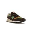 New Balance Коричневые зеленые мужские кроссовки Teddy Santis x 998 Made in USA U998BG