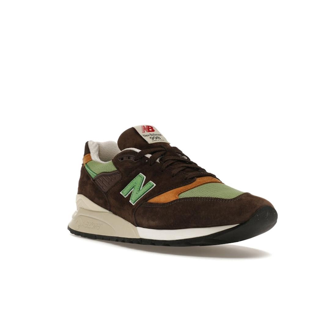New Balance Коричневые зеленые мужские кроссовки Teddy Santis x 998 Made in USA U998BG