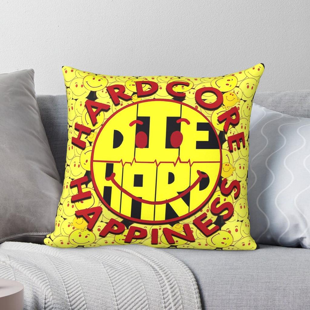Die Hard Old School Rave Square Pillowcase Polyester Linen Velvet Creative Zip Decor Throw Pillow Case Home Cushion Case