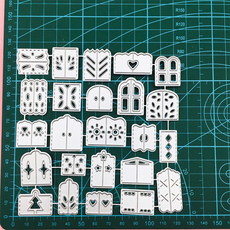 Разнообразные модели окон, бумажные художественные узоры, металлические трафареты, сделай сам, скрапбукинг, тиснение, трафарет, бумажный ремесленный шаблон альбома