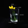 Acrylic Flower Vase Modern Deep Water Flower Pot Household Flower Bucket  Living Room