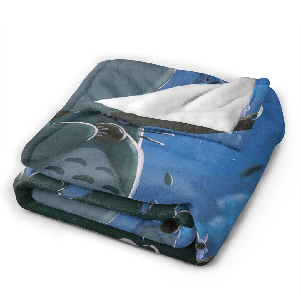 Anime Tonari No Totoro blanket Cover Fleece T-Totoros Cute Warm Throw blanket for Home Couch Bedroom Quilt