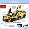 Игрушечная модель автомобиля Lamborghini Revuelto из сплава для детей с инерционным управлением и светозвуковыми эффектами