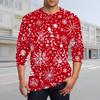 Men's T Shirt O-Neck Clothing Apparel Outdoor Long Sleeve Print Fashion Designer Vintage