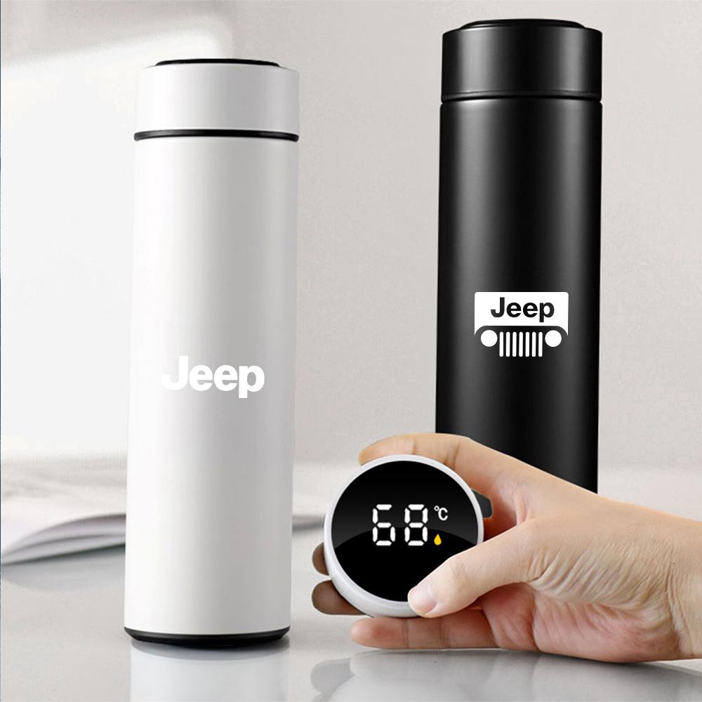 Portable 304 Stainless Steel Vacuum Insulated Mug Thermos Bottles For Jeep Wrangler Compass Grand Cherokee Gladiator Accessories AKL1