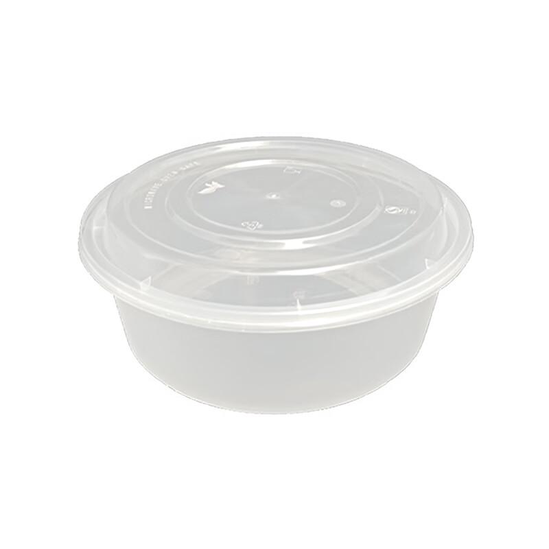 Jinmei Box King 1700 мл Круглые одноразовые контейнеры для еды на вынос с крышками, 120 наборов