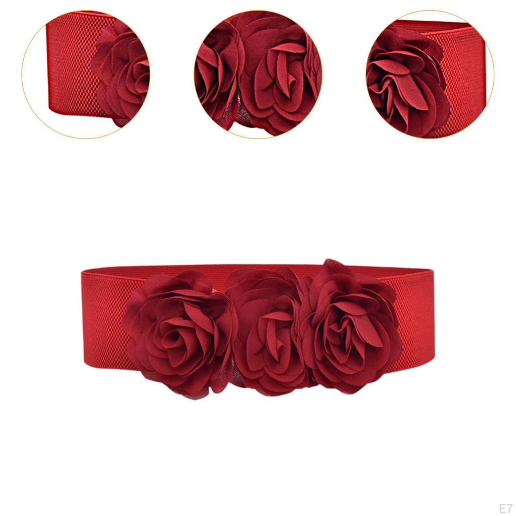 Эластичный пояс для женщин с цветочным узором