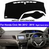 TAIJS Накладка на панель приборов автомобиля Коврик на панель для Honda Civic 9-го поколения 2012 2013 2014 2015 Автомобильный нескользящий правый солнцезащитный коврик