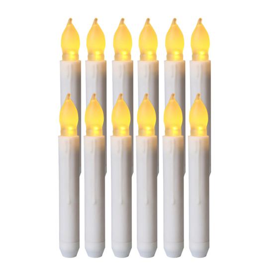 6/12Pcs LED Electronic Candle Battery Operated Flameless Candle Realistic Flickering Flame Holiday Atmosphere Candle