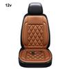 12V Heated Car Seat Cushion 2 Levels of Temperature Adjustable Seat Mat Overheat Protection Rhombus Texture Auto Seat Pad