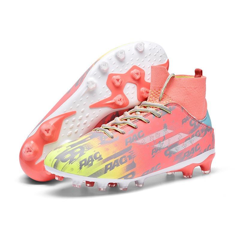 Футбольные бутсы мужские высокие шипы тренировочные для школьников длинные шипы молодежные искусственная трава детские тренировочные