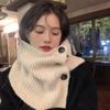 Soft Cross Scarf Knitted Neckerchief Wrap Neck Guard Neck Warmer  Women