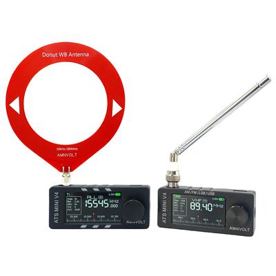 AMNVOLT V4 ATS Mini SI4732 DSP Радиоприемник Всеволновый Поддерживает FM/AM/SSB/LSB/USB Встроенный Hi-Z Усилитель для Наушников для HAM