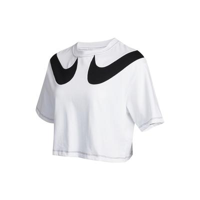 Спортивная футболка с укороченным топом и логотипом Swoosh, женские топы, белые DD5591-100