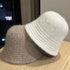 Versatile Knitted Fisherman Hat for Women In Autumn and Winter Without Makeup To Cover Face and Show Face Small Basin Hat Foldable Bucket Hat