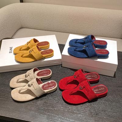 Виноградная мать лето новый французский темперамент елочка носок с кисточками верхняя одежда универсальные низкий каблук крутые тапочки женские летние