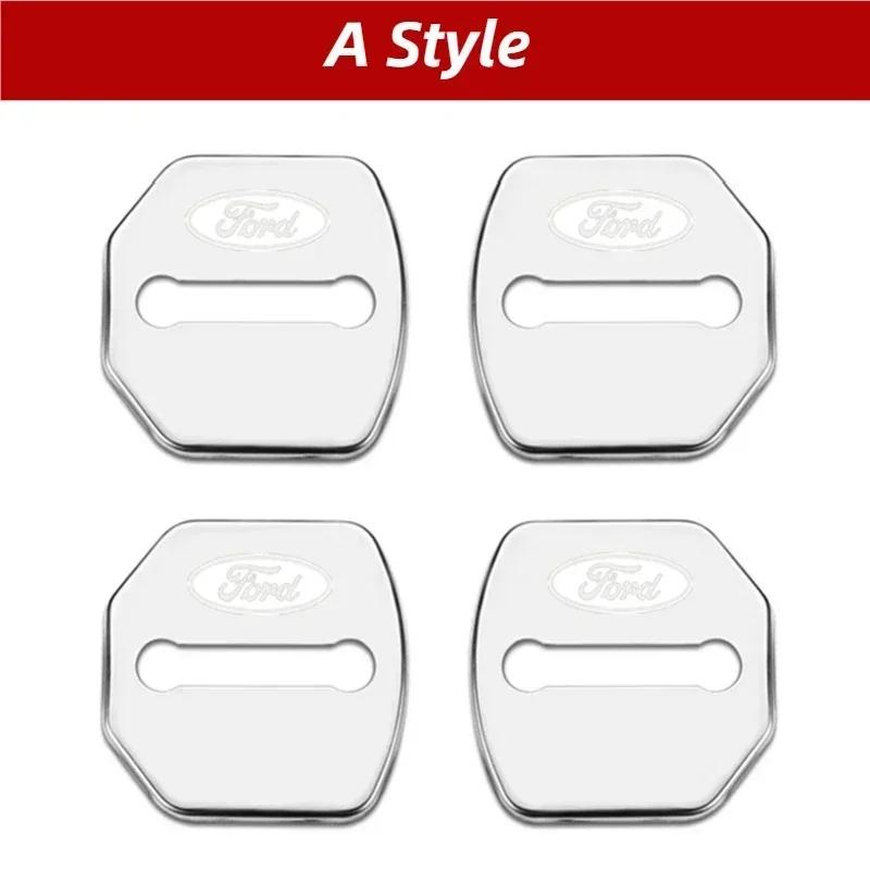 snpwz4 4Pcs Car Door Lock Logo Cover Decals for Ford Fiesta Focus Kuga Explorer Mondeo S-MAX Edge Taurus Territory Escort Escape