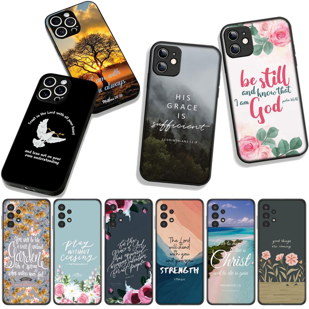 for Motorola Moto Edge 70 60 Fusion 40 NEO 20 Pro G Stylus G56 G96 G71 G73 G52 G41 G42 G51 Case Bible Verse Christian God Spring