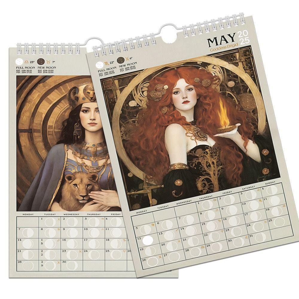 Daily Weekly Monthly Planner Wall Calendar Hangable Worrior Goddess Calendar 2025 Calendar Gift