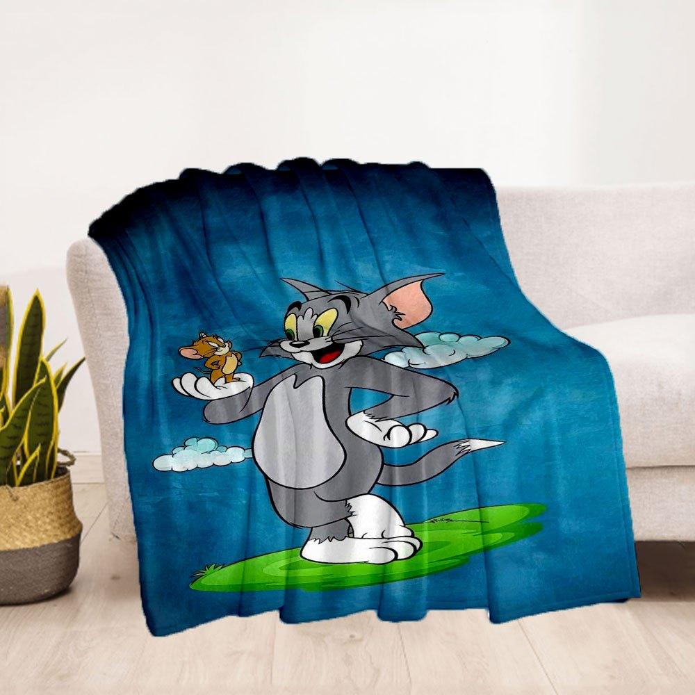 Tom Jerry Phone Wallpaper HD for iPhone AndroidBlanket Flannel Throw Blanket for Sofa, Bed, Travel, Camping, Office