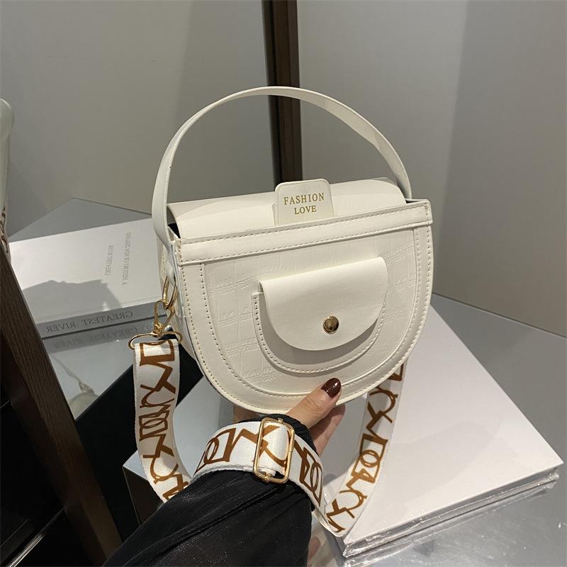 Ретро мода простая температура сумка на плечо женская летняя текстурированная сумка подмышкой корейский стиль сумка-седло модная