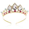 Handmade Birthday Rhinestone Tiara Princess Crown Tiaras for Girls Pearl Headband Bling Bling
