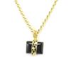 [E6110] - Black Gold 'Hypnôse' Designer Necklace