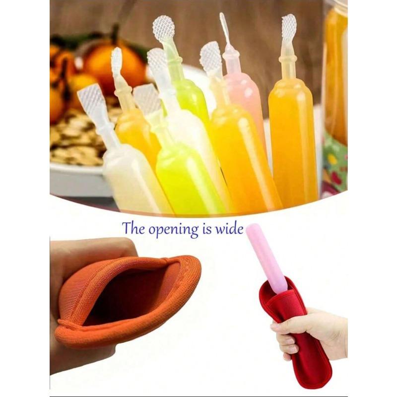 Freezer Pop Holders, Reusable & Washable Freezer Pops Protector Bags,Insulated Sleeves For Ice Lolly, Popsicle Holders
