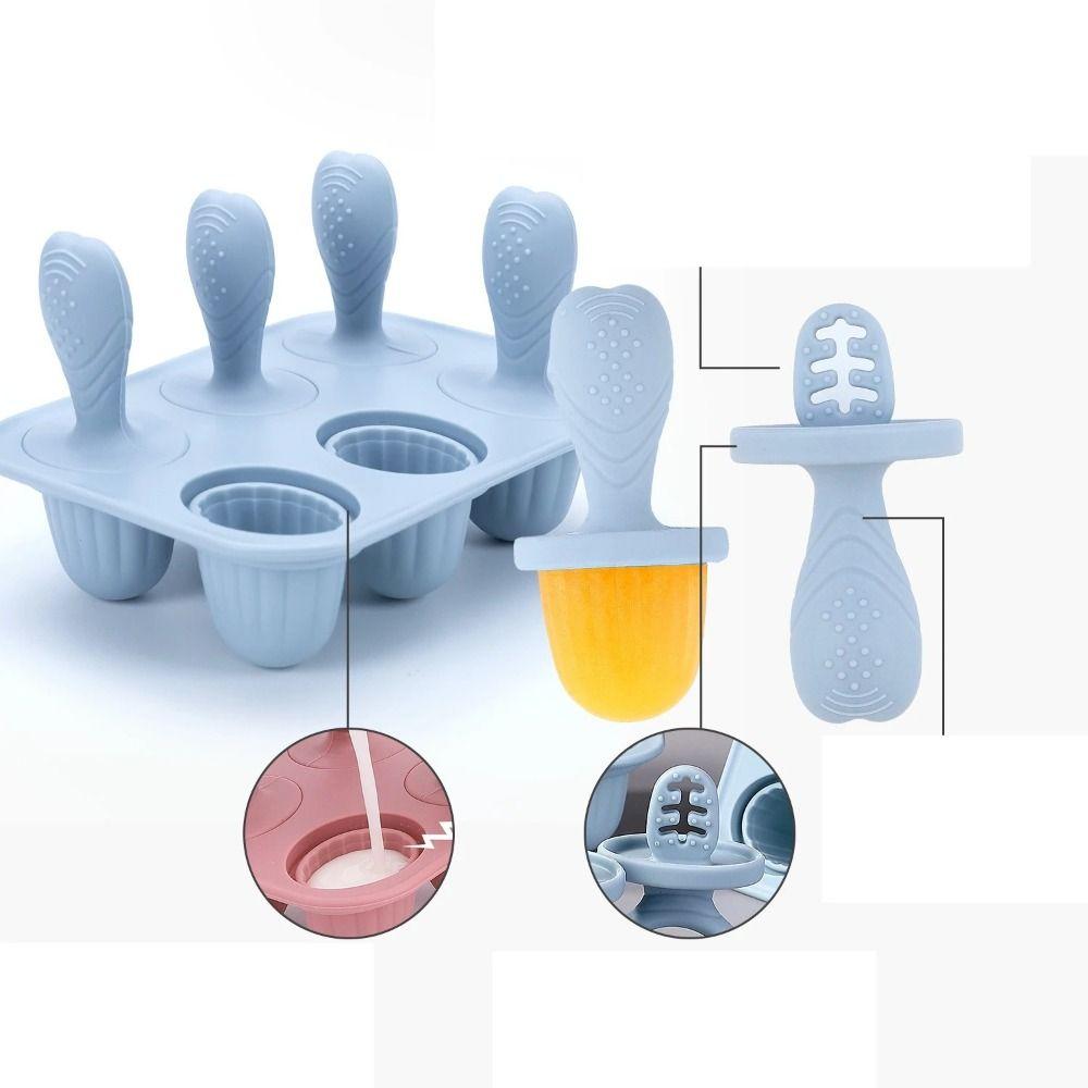 Reusable Homemade Popsicles Mold Set Food Grade Silicone DIY Homemade Ice Cream Mold