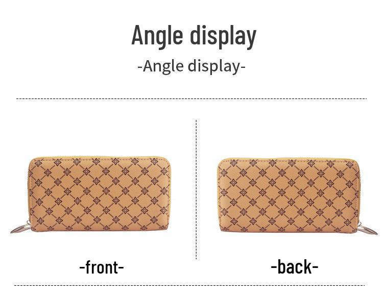 2024 Women's Fashion Wallet: European & American Style, Multi-Card Slot, Double Zipper, Phone Clutch.