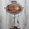 Industrial Tripod Floor Lamp Nautical Steampunk Chrome Spotlight