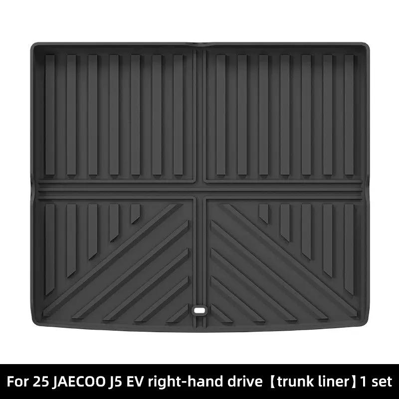 Правый привод для Chery JAECOO J5 EV 2025 2026 TPE Коврик переднего багажника Всесезонные коврики заднего багажника Вкладыш в багажник Напольный вкладыш Чехол на багажник