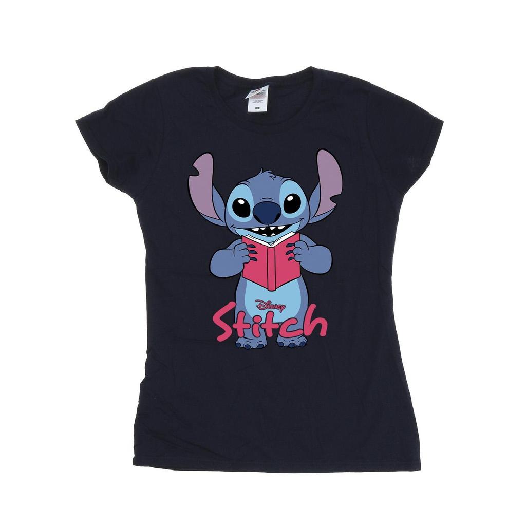 Lilo & Stitch Womens/Ladies Reading Standing Cotton T-Shirt