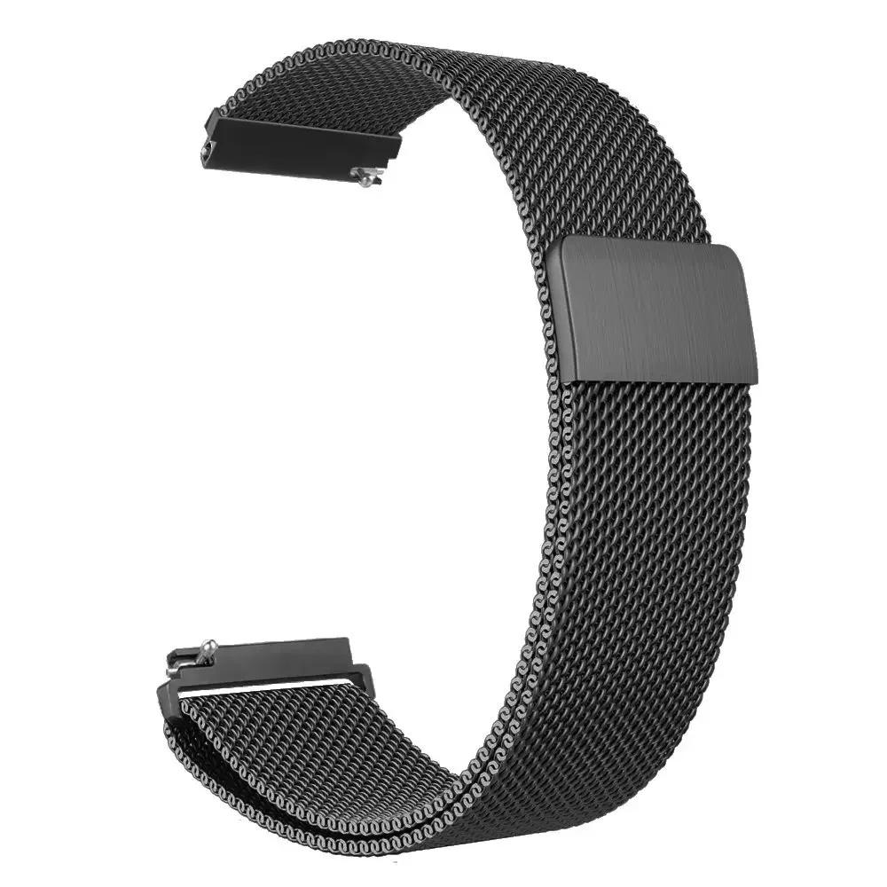 Магнитный миланский ремешок 20/22 мм для Samsung Galaxy Watch 7 6 5 4 40 44 мм Gear S3 Стальной ремешок для Huawei 4 GT3 Браслет