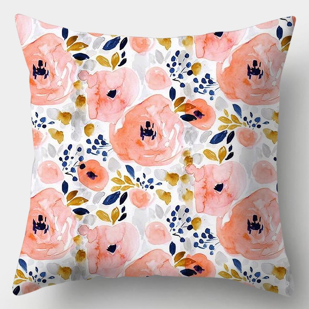 Наволочка Fresh Style 45 см X 45 см, квадратная наволочка для дивана, чехол для подушки с красивыми цветами