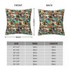 Capybaras Zoo Animals Square Pillowcase Polyester Linen Velvet Printed Zip Decor Throw Pillow Case Sofa Cushion Cover