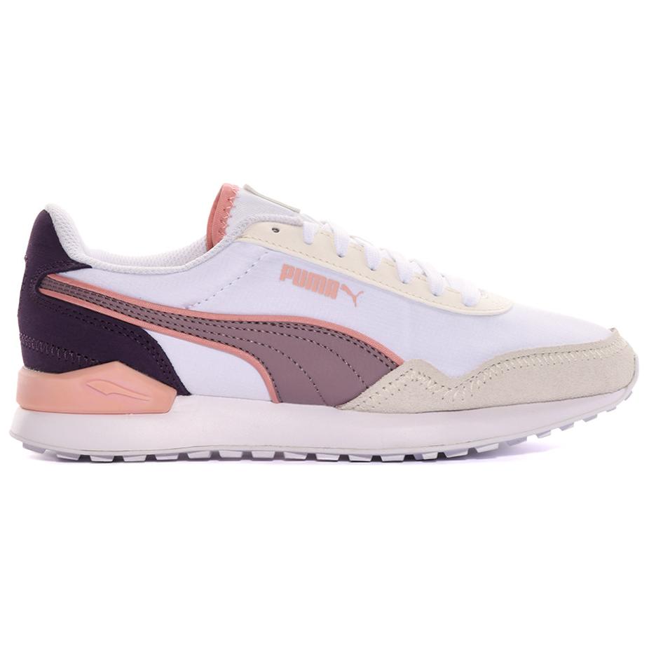 Puma Dista Удобная Модная Прочная Легкая Низкие Повседневные Кроссовки Женские кроссовки Белый Розовый 390412-05