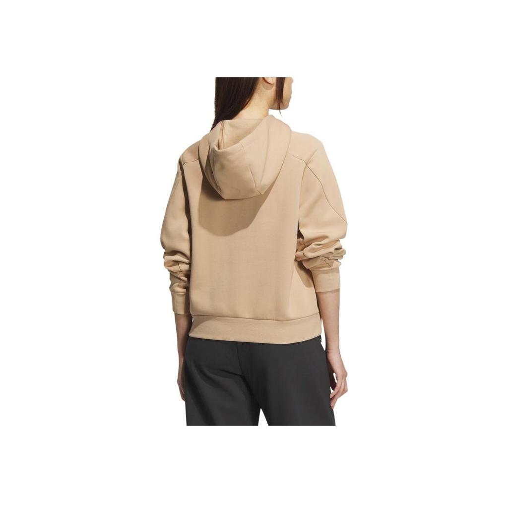 Adidas Однотонный пуловер повседневная толстовка с капюшоном и длинными рукавами женская толстовка коричневая JM8794