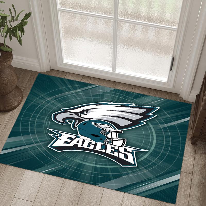 Дизайн Philadelphia Eagles Кристальный Велюровый Ковер Уютный Не?Нескользящий ковер с принтом для спальни, гостиной, прихожей