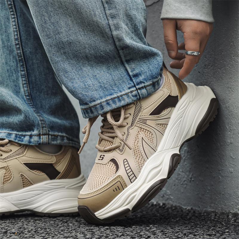 Absorbent bottom low-top cushioning sneakers outdoor casual trendy shoes dad shoes sports style casual shoes