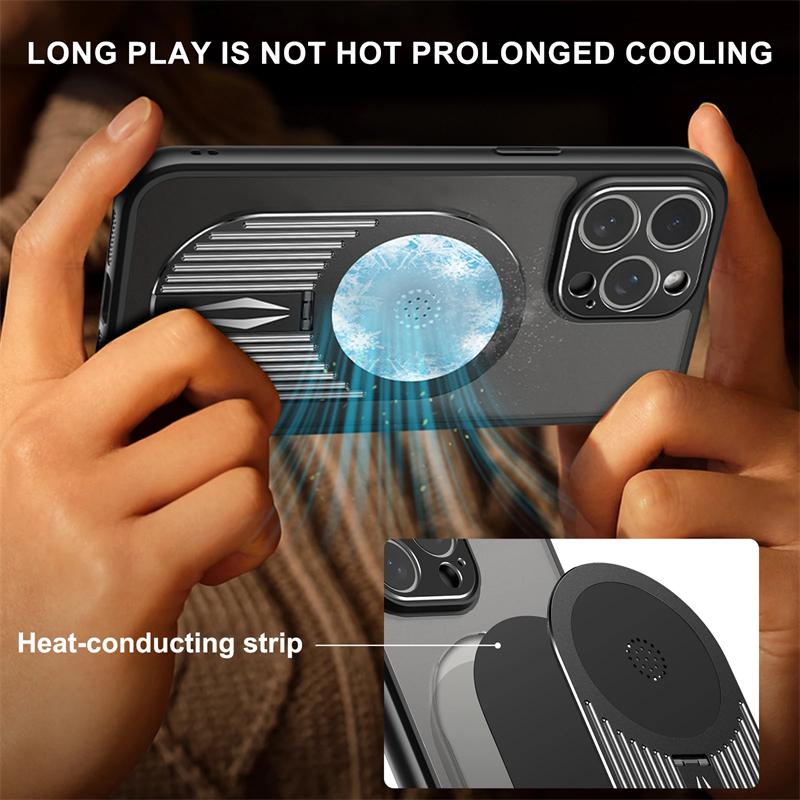 Роскошный рассеиватель тепла для магнитного чехла Magsafe для iPhone 16 15 14 13 Pro Max с беспроводной зарядкой и ароматерапией, охлаждающий кронштейн, чехол