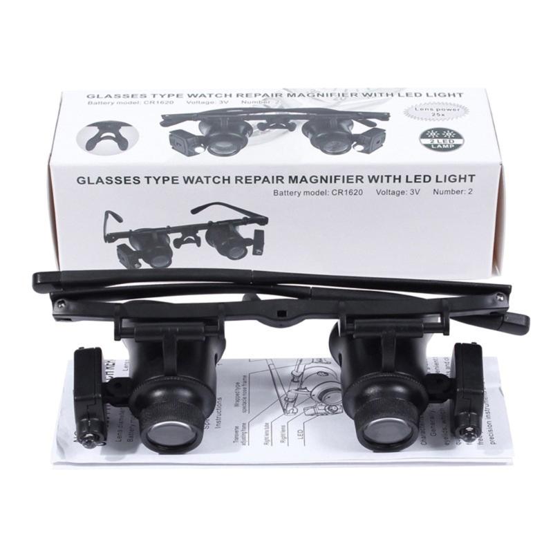 Светодиодная лупа, повязка на голову с громкой связью, увеличительные очки со светодиодной подсветкой, профессиональная ювелирная лупа, ремонт часов