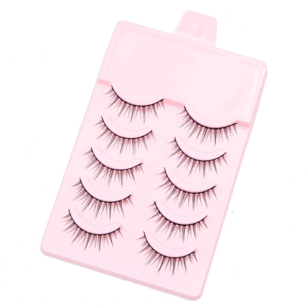 Dense Black False Eyelashes - Natural, Full Strip for Cosplay/Comic, Ideal for Beginners and Cross-Border Styles.
