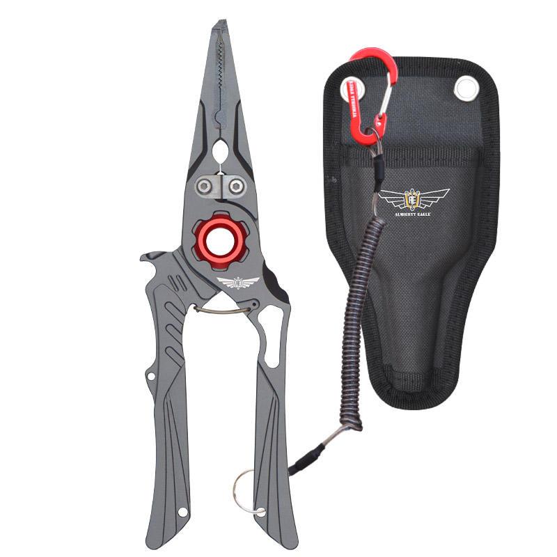 ALMIGHTY EAGLE high-precision lure pliers, lightweight aluminum alloy fishing pliers, and powerful horse fishing line scissors